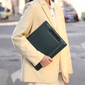 Кожаный буфер обмена частями блокнота блокнота держателей документов. Корпус A4 A5