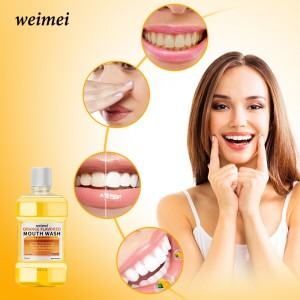 Оранжевая ароматная жидкость для полоскания рта