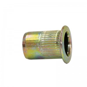 цинк-заклепанная гайка с потайной головкой и цветным покрытием