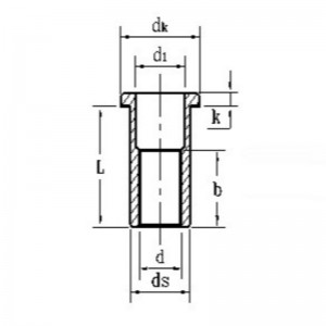 цинк-заклепанная гайка с потайной головкой и цветным покрытием