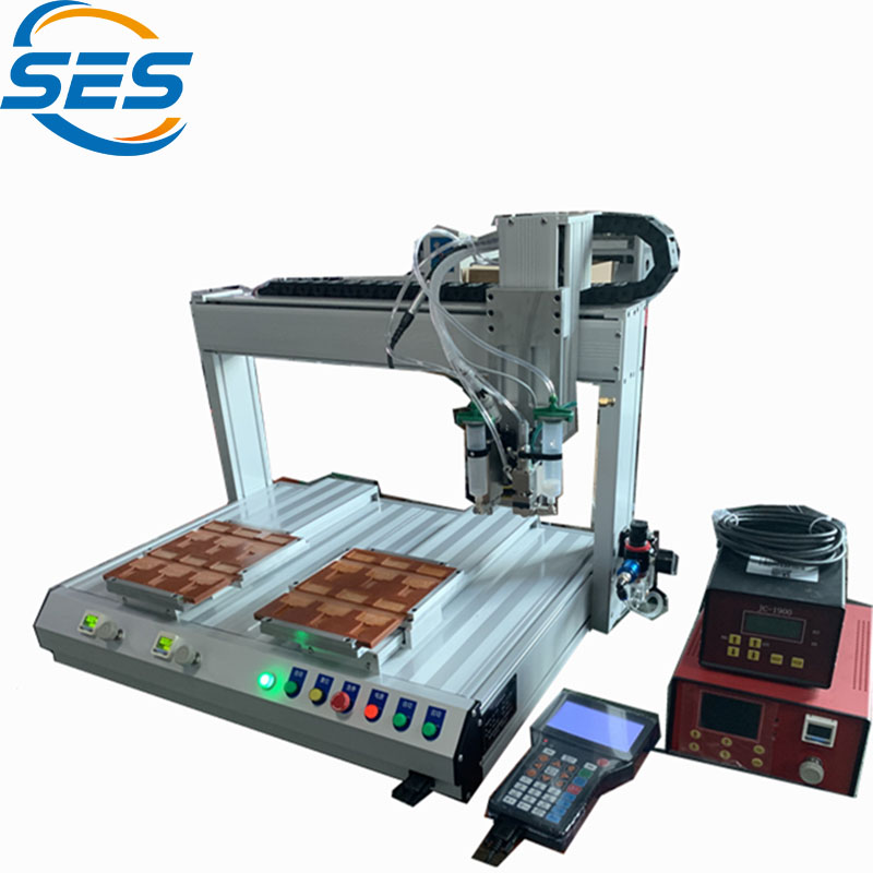 Двойной-Машина для дозирования печатной платы струйного клапана с головкой