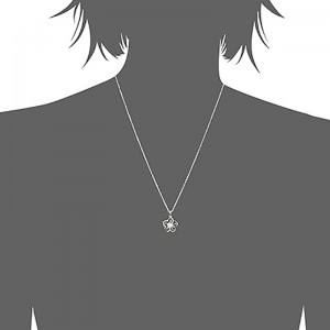 Нежное ожерелье с подвеской в ​​виде цветка из настоящего или созданного драгоценного камня, камня, цветка, подвески на цепочке и...