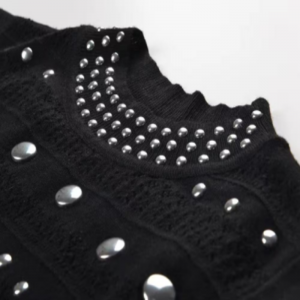 Летние доллар воротник без плеча рюша, металлические вязаные платья