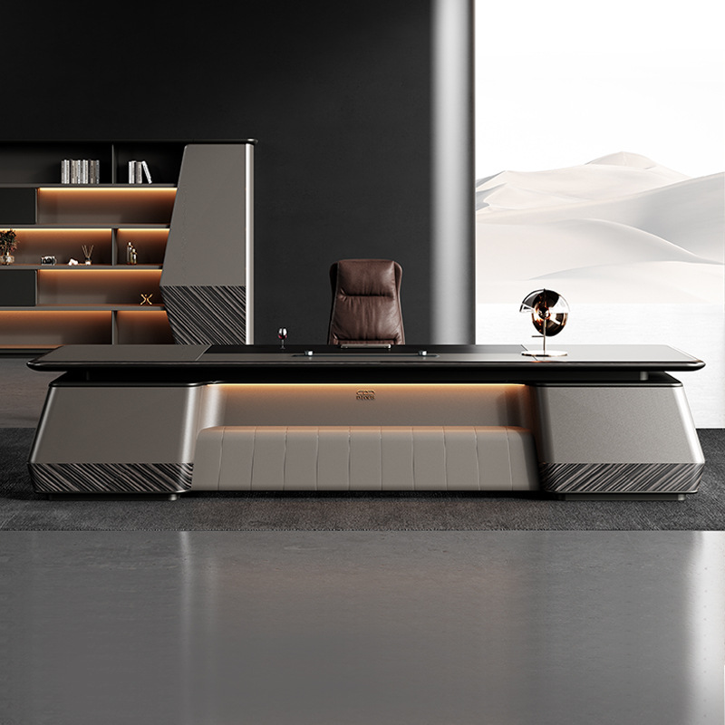 Модель DBT006 Роскошная панель-Менеджер по стилю Single Executive Desk, Председатель\\Большой офисный стол с набором стульев, стол босса