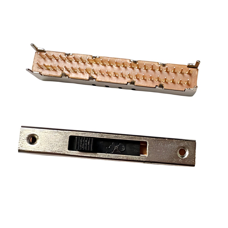 Ползунковый переключатель СС-49D01 Вертикальный-Установлено 9-Позиция двойная-Двухместный с шестом-Миниатюрный выключатель питания Row для игрушек