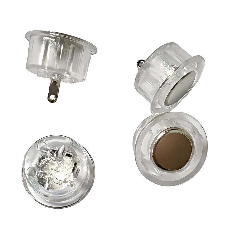 Тактовый переключатель (нет света) Утопленный 12 мм для шкафов и шкафов; сенсорный 5 В-светодиодный светильник с регулируемой ярко...