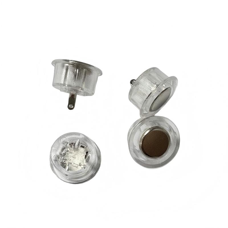 Тактовый переключатель (нет света) Утопленный 12 мм для шкафов и шкафов; сенсорный 5 В-светодиодный светильник с регулируемой ярко...